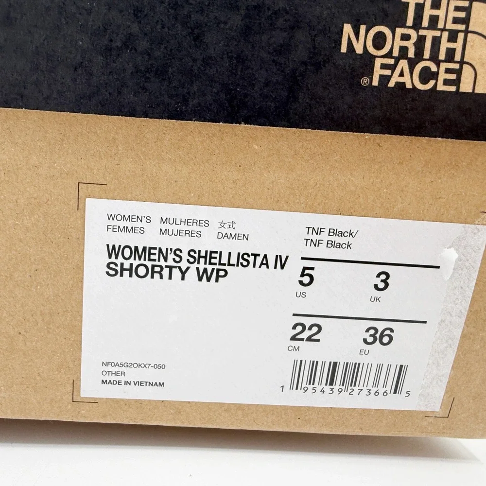The North Face Shellista IV Shorty Boot Size 5 Womens TNF Insulated Winter NEW